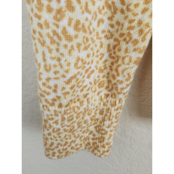 Talbots Leopard Print Cardigan Button-Front Cardigan Sweater yellow small‎ - Picture 5 of 10